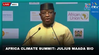 Sierra Leone President Julius Maada Bio speech at Africa Climate Summit