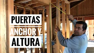 PUERTAS  medidas estandars anchor  y altura de las puertas