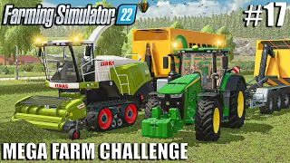 Harvesting GRASS SILAGE w/ CLAAS Jaguar | MEGA FARM Challenge | Farming Simulator 22- Ep17