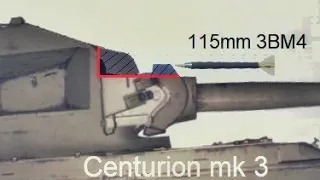 115mm 3BM4 APFSDS vs Centurion mk 3 (Armor Penetration)