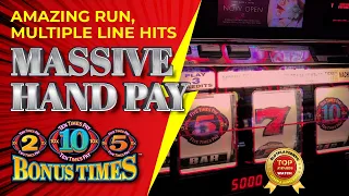 HUGE BONUS TEN TIMES PAY MASSIVE 1666X SLOT JACKPOT & HANDPAY (AGAIN!)