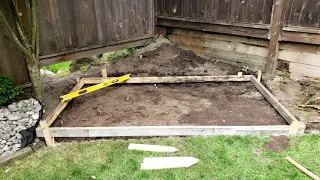 How to build a concrete slab for a backyard shed - Do it yourself