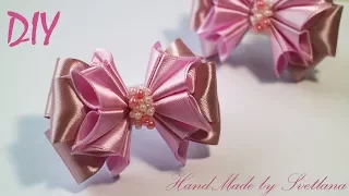 Bow of satin ribbon 2,5 cm with your own hands