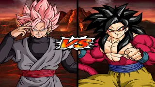 DBZ Budokai Tenkaichi 4 Mods - SSJ Rose Goku Black vs SSJ4 Goku (CPU vs CPU)