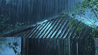 SLEEP Instantly Within 3 Minutes Heavy RAIN with ThunderStorm | Rain sounds for sleep