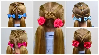 7 EASY HEATLESS BACK TO SCHOOL HAIRSTYLES (Little girls hairstyles #25) #LGH