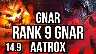 GNAR vs AATROX (TOP) | Rank 9 Gnar, 8/3/8 | TR Challenger | 14.9