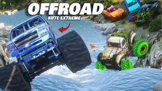 OFFROAD CUACA EXTREME, SUNGAI BERLUMPUR, MOBIL MONSTER MOGOK !!! || GTA V ROLEPLAY