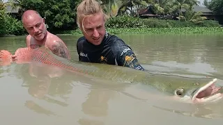 Arapaima fishing at Jurassic with Jon