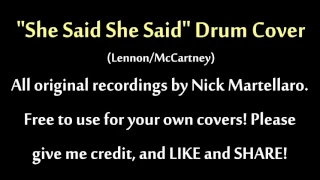 She Said She Said (Beatles Drums ISOLATED Backing Track Cover)