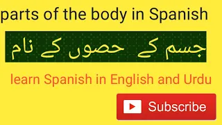 parts of the body in Spanish-English -Urdu