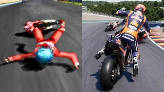 History of CRASHES in MotoGP Games (2000-2023)