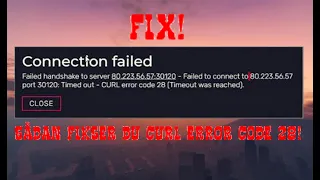 Sådan fikser du curl error code 28/åbner portene til din FiveM server!