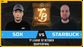 WC3 - [HU] Sok vs Starbuck [HU] - Quarterfinal - TP League S2 Monthly 2