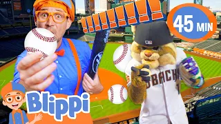 Blippi's Home Run Hit: Exploring a Baseball Stadium Adventure! | Educational Videos for Kids