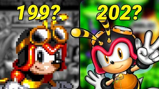 Charmy Bee Evolution from Sonic Games