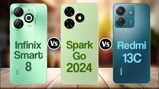 Infinix Smart 8 Vs Tecno Spark Go 2024 Vs Redmi 13C