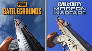 PUBG (Updated) vs Call of Duty: MW - Weapons Comparison | 4K | Ultrawide