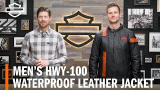 Harley-Davidson Men's Hwy-100 Waterproof Leather Motorcycle Jacket Overview