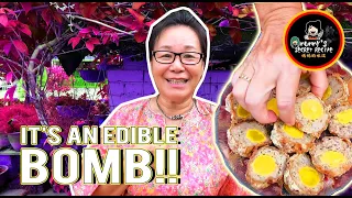 Delicious Deep Fried Phoenix Meatball with Salted Egg 凤凰球鹹蛋肉丸子 | Mummy's Secret Recipe 妈妈的味道 EP56