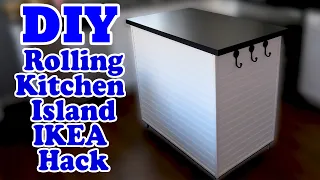 IKEA HACK - Rolling Kitchen Island DIY