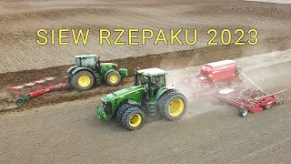 Orkowy & Bezorkowy Siew Rzepaku | 2 siewniki Horsch & 4 John Deere