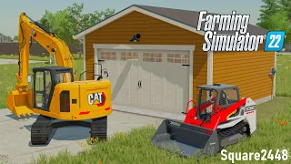 Building A Garage! (NEW Mods) | FS22 Construction