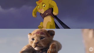 NEW Lion King Teaser vs. Original Movie - Side by Side Comparison