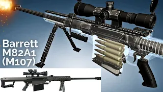 3D Animation: How a Barrett M82A1 (M107) Rifle works