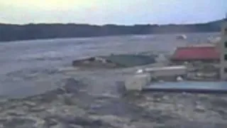 Raw Footage - Tsunami coming ashore in Japan