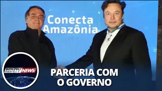 Bolsonaro e Elon Musk anunciam rede Starlink para monitorar a Amazônia