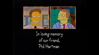 The Simpsons "Bart the Mother" Premiere R.I.P. Phil Hartman End Card [HQ, 60fps]