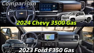 Comparing My 2024 Chevy Silverado 3500 6.6L Gas And Ford F350 7.3L Gas: Pricing, Trims, And Options!