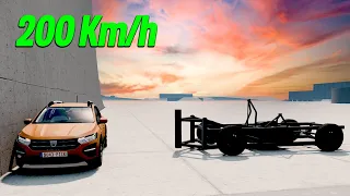 EURO NCAP CART vs DACIA SANDERO STEPWAY! 200 Km/H CRASH TEST!  - BeamNG