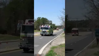 fire trucks responding to a brush fire #police #fire  #shorts  #firefighter