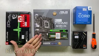 intel Core i5 13400F ASUS PRIME H610M-E D4 SAPPHIRE RADEON RX550 PULSE Gaming PC Build