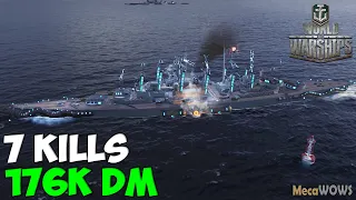 World of WarShips | Tirpitz | 7 KILLS | 176K Damage - Replay Gameplay 1080p 60 fps