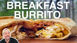 Breakfast Burrito with Potatoes and Grilled Onions #blackstone #griddle #itsgriddletime