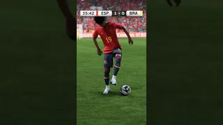 Lamine Yamal skills & Olmo nutmeg goal vs Brazil 🔥 #eafc #eafc24 #fc24 #fut #football #shorts