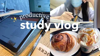 📚 a productive study vlog — lots of note-taking, uni library, cafe hopping, productive uni vlog