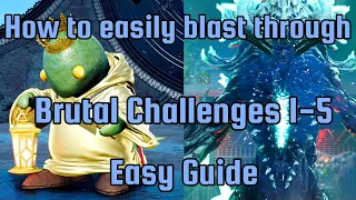 (Final Fantasy VII Rebirth) How to easily blast through Brutal Challenges 1-5 [read desc]