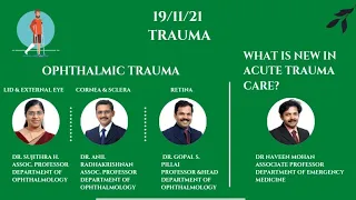 AETLS 2021 Day 5 || Ophthalmic Trauma || What's New in Trauma care