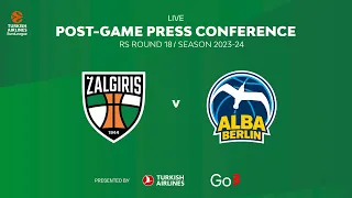 Žalgiris - ALBA | Press Conference | EuroLeague 2023-24 Round 18