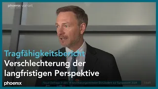 Christian Lindner zum Tragfähigkeitsbericht des Finanzministerium am 20.03.24