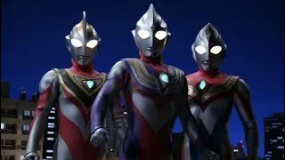 Heisei Trio Ultraman vs Super Alien Hipporit , King Goldras & Silvergon Fight Scene ( Reupload )