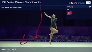 Zilu WANG (CHN) Ribbon Qualification 15th RGI SENIOR ASIAN CHAMPIONSHIPS TASHKENT 2024