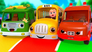 Wheels On The Bus, Wheels Go Round, Vehicle Care Songs | Super Sumo Nursery Rhymes & Kids Songs