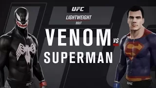 Venom vs. Superman (EA Sports UFC 2) - CPU vs. CPU - Crazy UFC 👊🤪