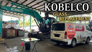 Kobelco Excavator Tukar Cermin Depan | Barakah Auto Glass