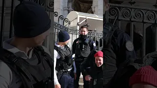 Head Dropping a Police Officer! #shorts #paris